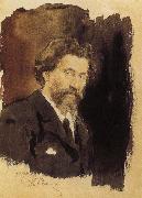 Ilia Efimovich Repin Self-portrait painting